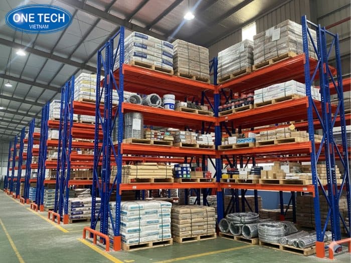 Mẫu kệ kho hàng để vật liệu xây dụng tải trọng cao