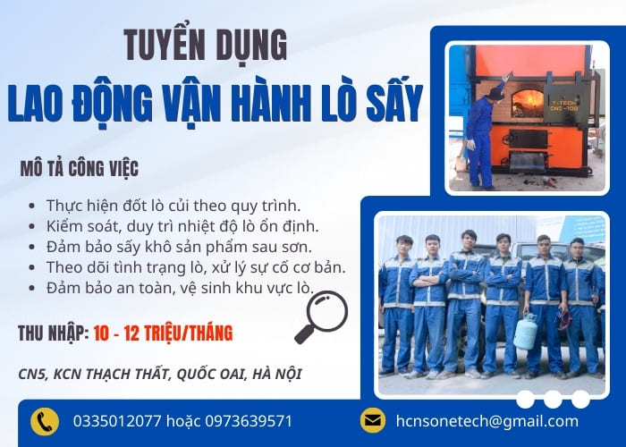 One Tech Group tuyển dụng đốt lò củi