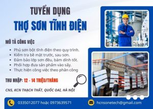 One Tech Group tuyển dụng thợ sơn tĩnh điện