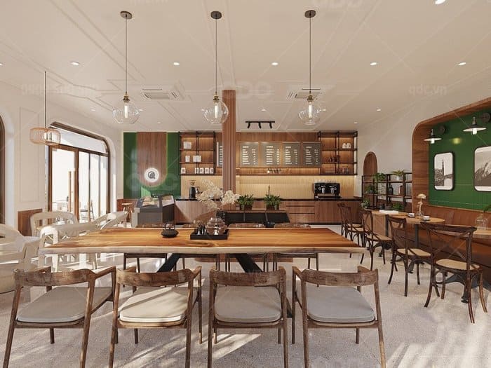 Mẫu thiết kế cửa hàng bán cafe đẹp 04