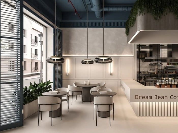 Mẫu thiết kế cửa hàng bán cafe đẹp 06