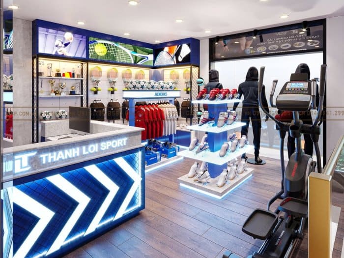Mẫu thiết kế shop thể thao nhỏ 02