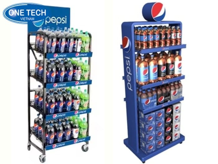 Kệ quảng cáo sản phẩm pepsi kích cỡ nhỏ