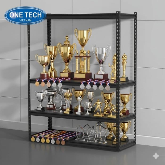 Kệ sắt V lỗ giá rẻ, trưng bày số lượng lớn