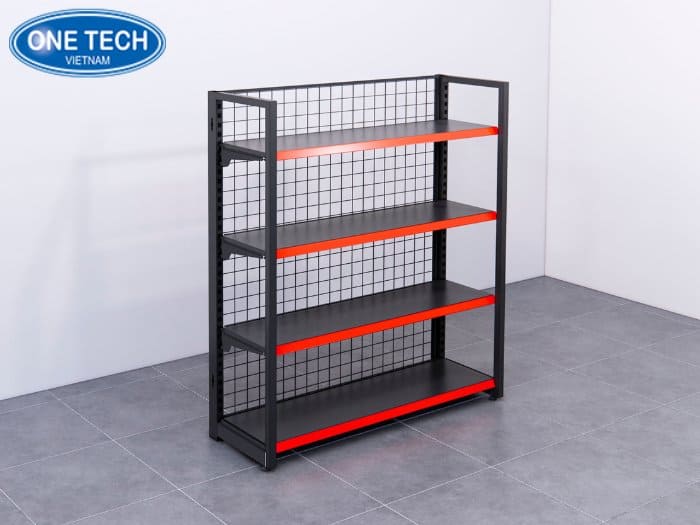 Kệ sắt hộp vuông trưng bày 4 tầng