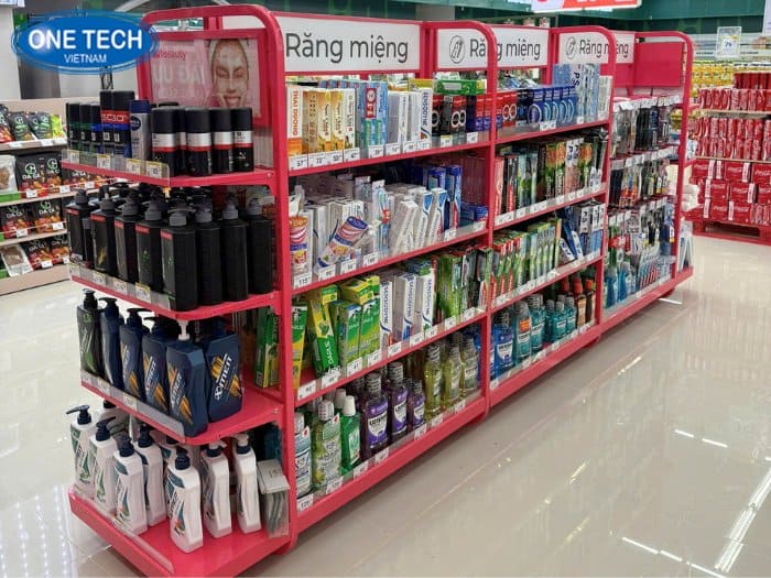 Kệ trưng bày khu vực bán mỹ phẩm 01