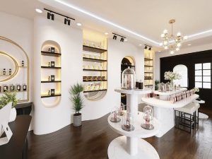 Thiết kế cửa hàng nước hoa phong cách hiện đại, tinh tế