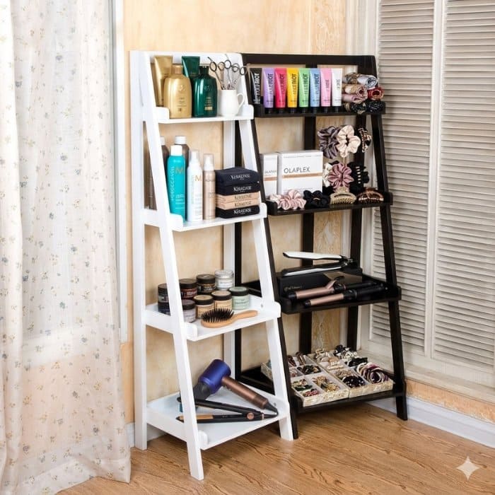 Kệ bậc thang 4 tầng cho salon tóc