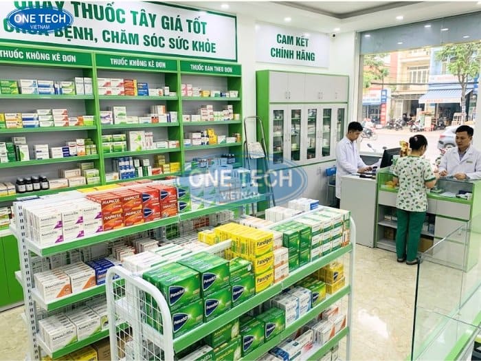 Kệ trưng bày thuốc tây đẹp cho mọi không gian
