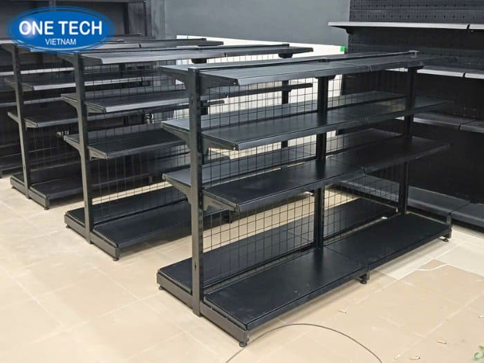 Kệ sắt đen lưng lưới