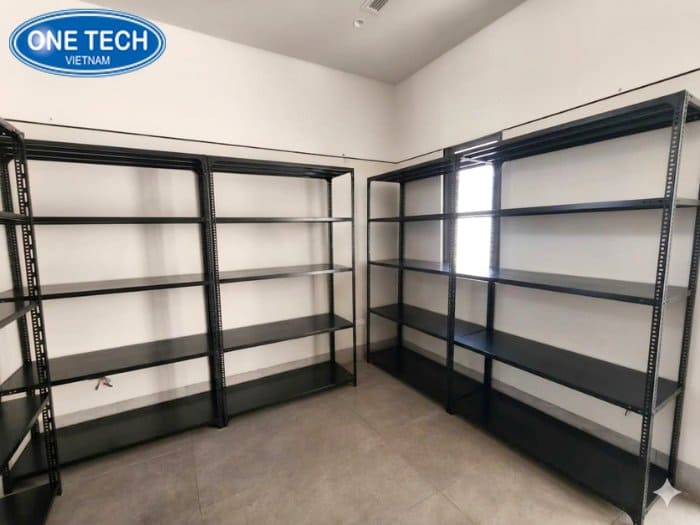 Kệ sắt V lỗ màu đen