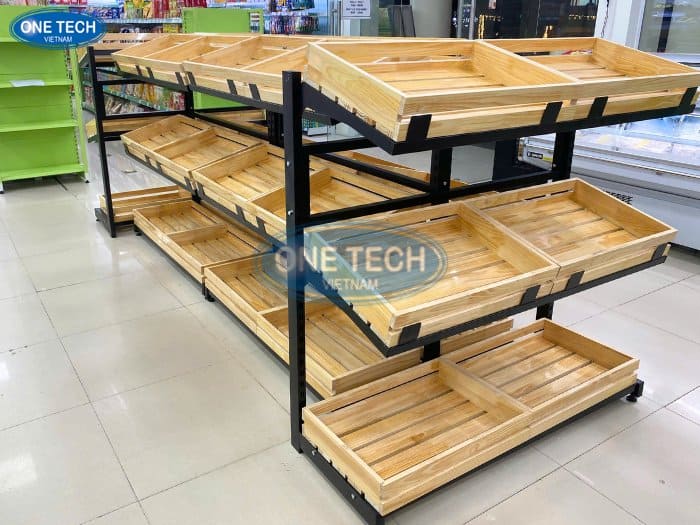 Kệ rau củ quả cho cửa hàng thực phẩm sạch