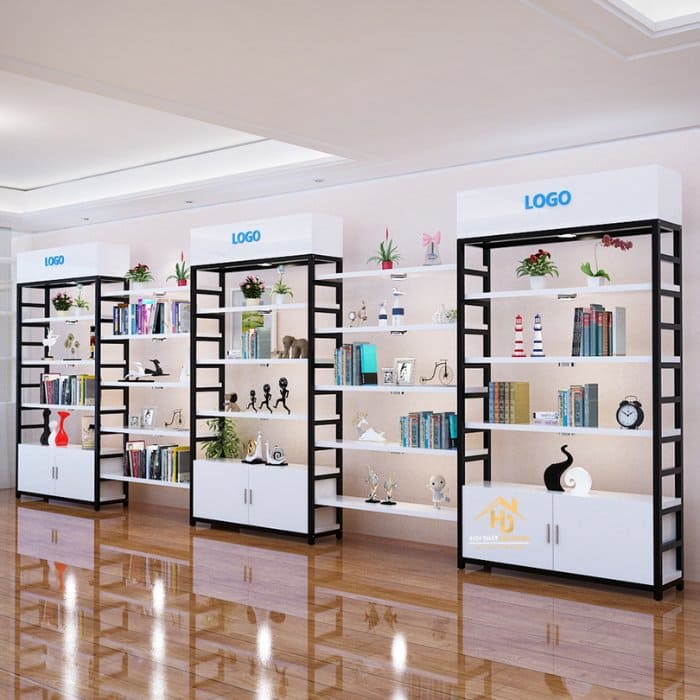 Kệ trưng bày salon tóc bắt mắt