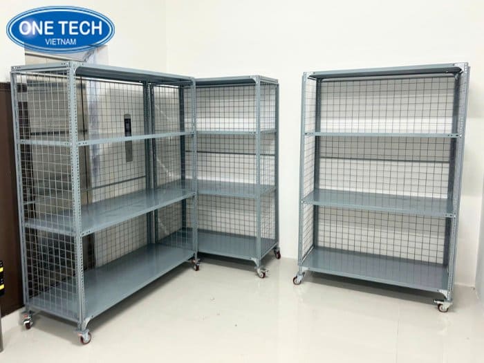 Kệ V lỗ có bánh xe đa năng