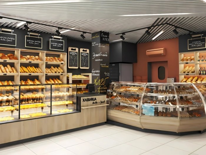 Mẫu thiết kế cửa hàng bán bánh mì 05