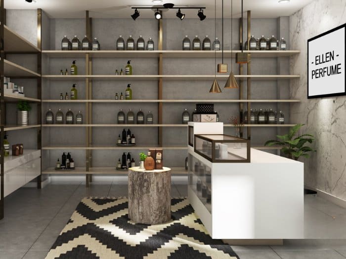 Mẫu thiết kế cửa hàng bán nước hoa 02