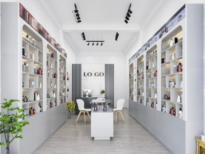 Mẫu thiết kế cửa hàng bán nước hoa 03