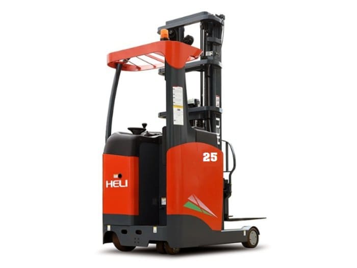 Xe nâng Reach Truck phù hợp với kệ Double Deep