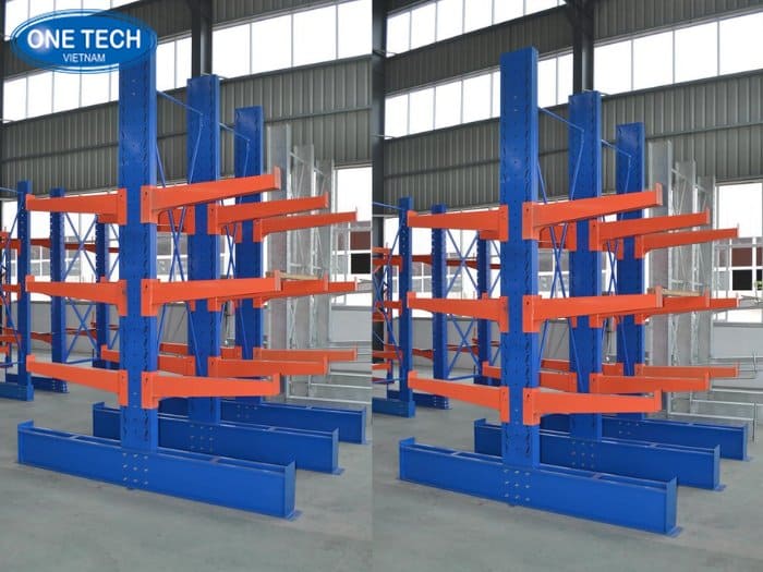 Kệ tay đỡ 3 tầng cho kho hàng