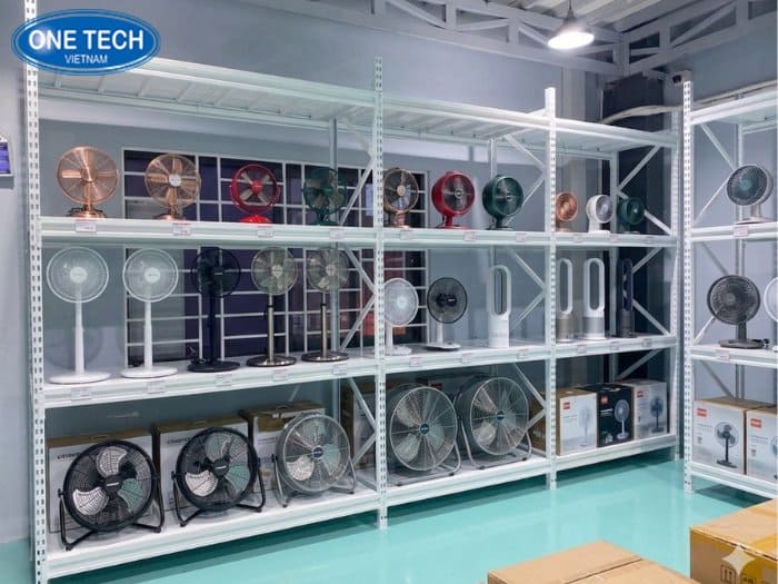 Kệ trung tải bày quạt điện