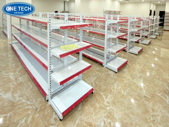 Nẹp giá kệ siêu thị màu đỏ