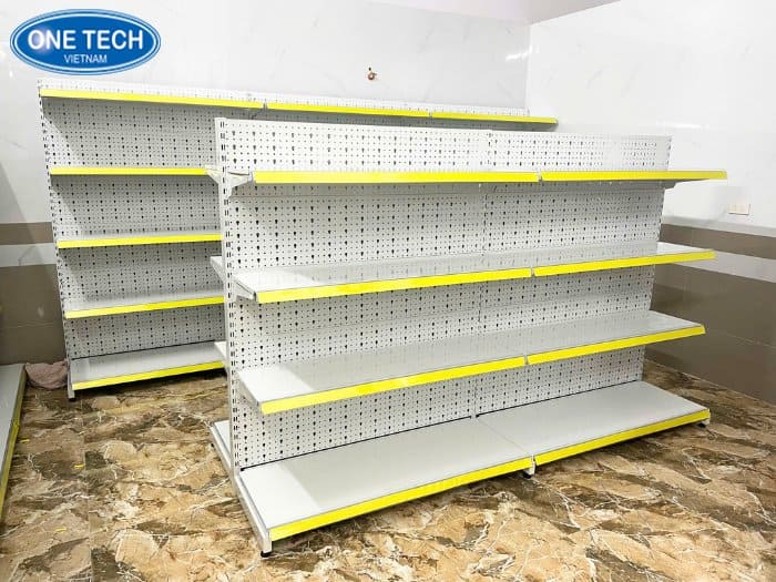 Nẹp giá kệ siêu thị màu vàng