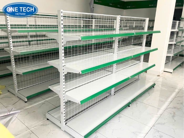 Nẹp giá kệ siêu thị màu xanh lá