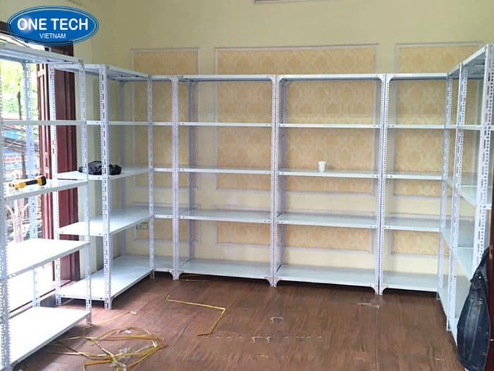 Kệ sắt V lỗ giá thành rẻ, dễ mua