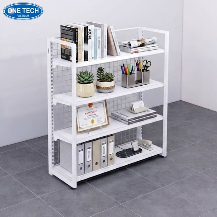 Kệ sắt mâm tôn tiện lợi dùng trang trí trong văn phòng