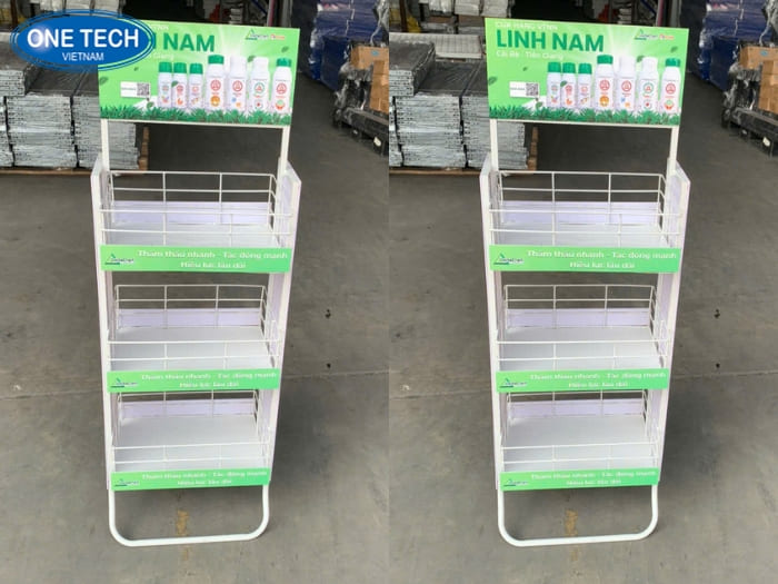 Kệ sắt mini bày sản phẩm mới, thu hút khách hàng