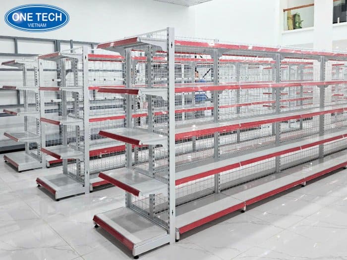 Kệ sắt lưng lưới cho siêu thị