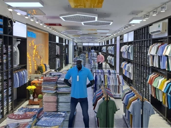 Lưu ý khi thiết kế shop bán quần áo nam