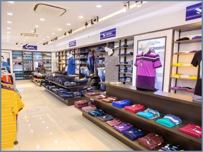 Mẫu cửa hàng quần áo nam cho chuỗi bán lẻ