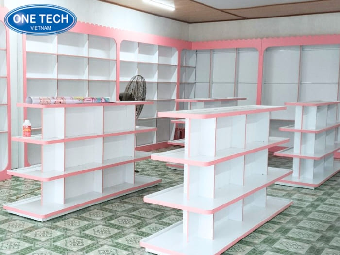 Kệ gỗ MDF tạo không gian đẳng cấp
