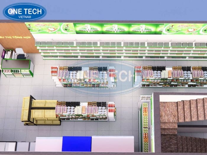 Thiết kế siêu thị với không gian thông thoáng