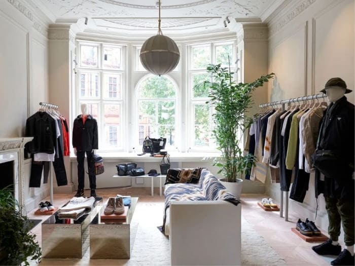 Mẫu shop quần áo nam phong cách châu Âu thanh lịch và tinh tế
