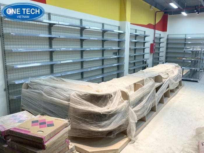 Quầy thu ngân chữ L dài 2m2
