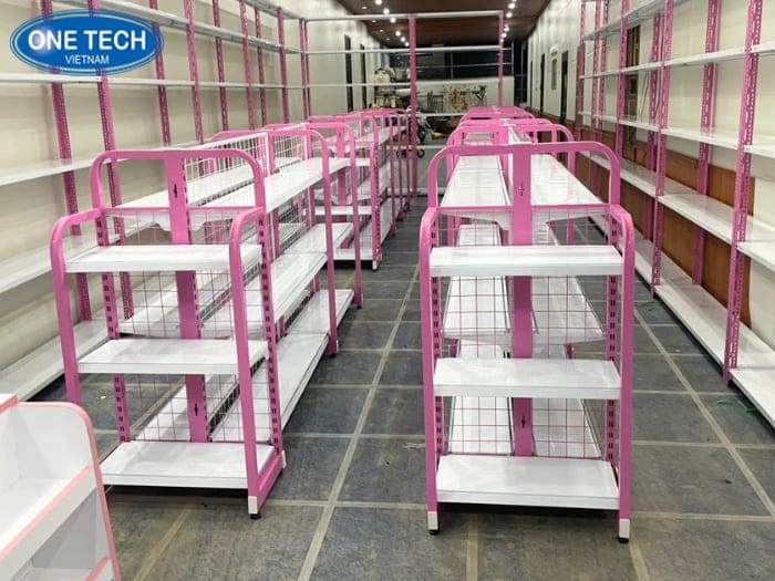 Chọn màu sắc kệ siêu thị đơn giản nhưng vẫn nổi bật