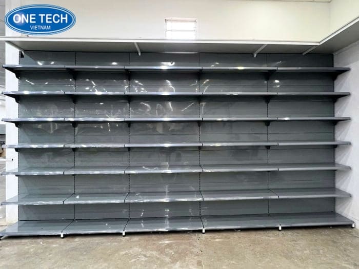 Kệ siêu thị 7 tầng màu xám