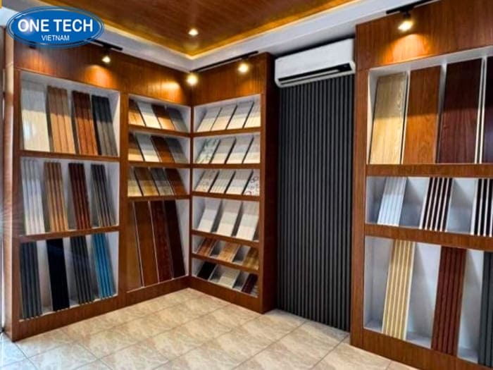 Kệ gỗ trưng bày ngói cao cấp