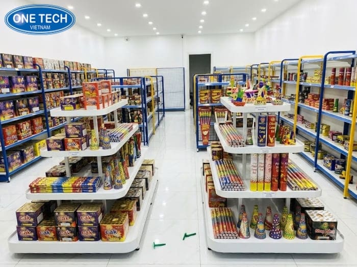 Kệ để pháo hoa thiết kế đẹp, tối ưu không gian