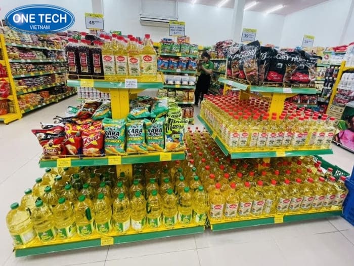 Ụ vuông cỡ lớn trưng bày gia vị cho cửa hàng lớn