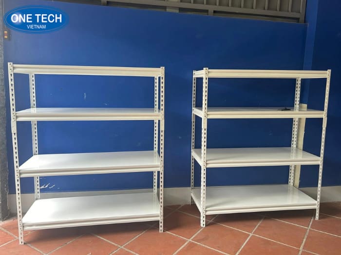Kệ sắt chân chữ V thiết kế 4 tầng 