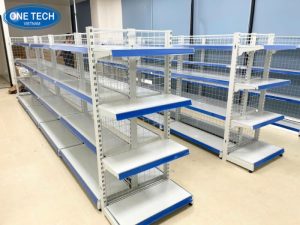 Kệ sắt trưng bày 4 tầng sơn tĩnh điện chuyên nghiệp