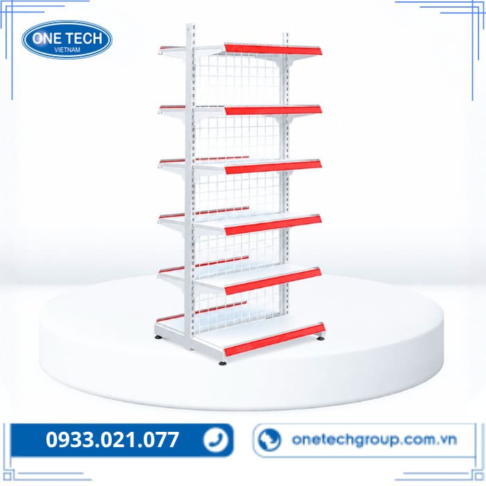 Thông số kỹ thuật của kệ siêu thị đôi lưng lưới 6 tầng