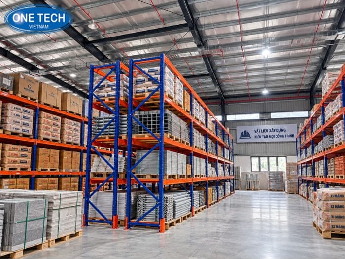 Kệ Double Deep lưu trữ kho vật liệu xây dựng chịu tải cao