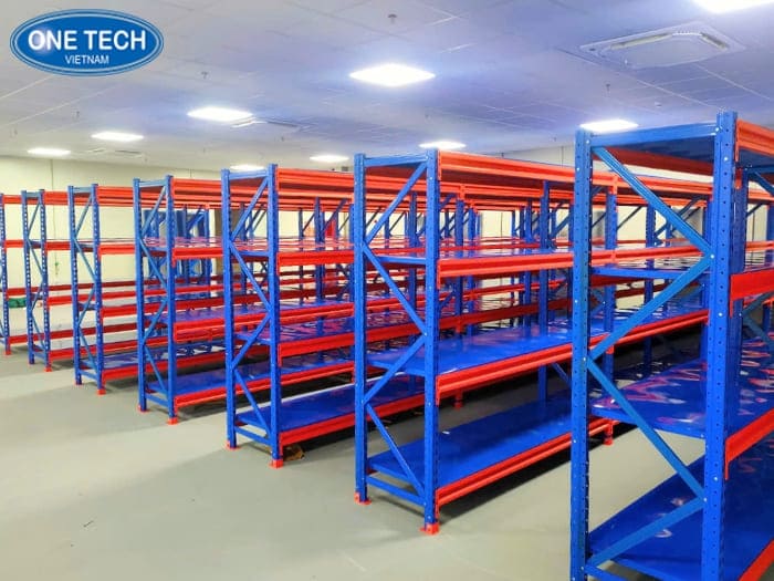Kệ trung tải lưu trữ hàng nhẹ cho kho 500m2 
