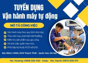Tuyển dụng vận hành máy tự động