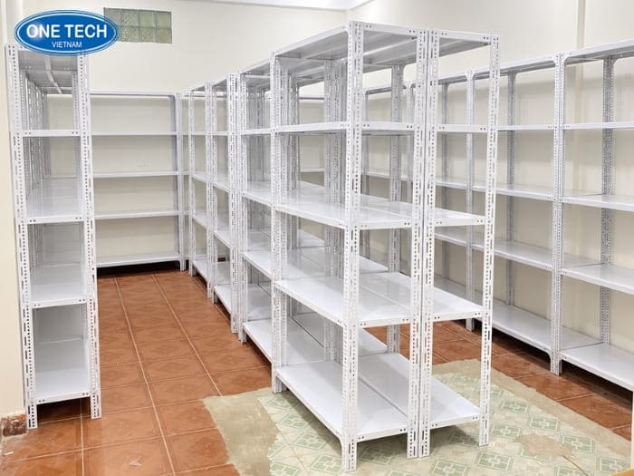 Kệ sắt chân chữ V sơn tĩnh điện